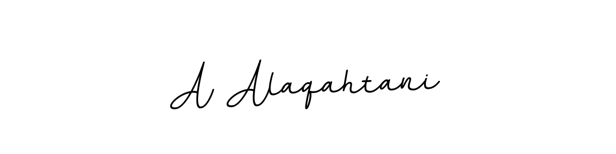 Use a signature maker to create a handwritten signature online. With this signature software, you can design (BallpointsItalic-DORy9) your own signature for name A Alaqahtani. A Alaqahtani signature style 11 images and pictures png