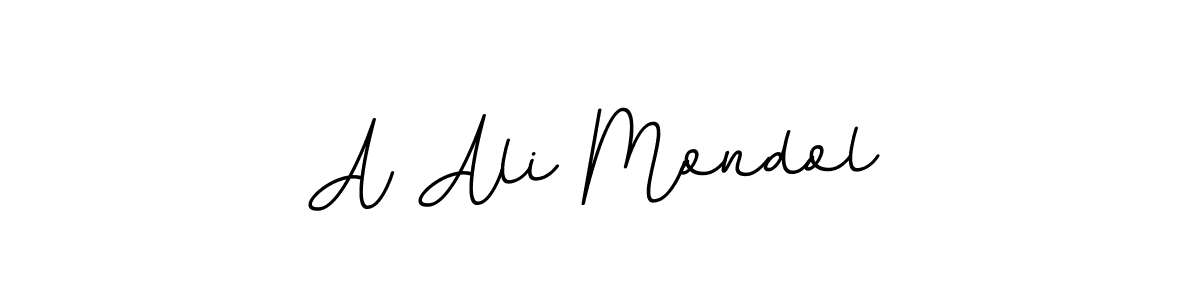 Use a signature maker to create a handwritten signature online. With this signature software, you can design (BallpointsItalic-DORy9) your own signature for name A Ali Mondol. A Ali Mondol signature style 11 images and pictures png