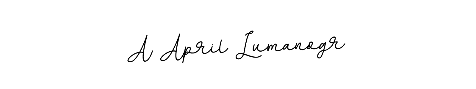 A April Lumanogr stylish signature style. Best Handwritten Sign (BallpointsItalic-DORy9) for my name. Handwritten Signature Collection Ideas for my name A April Lumanogr. A April Lumanogr signature style 11 images and pictures png