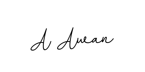 Create a beautiful signature design for name A Awan. With this signature (BallpointsItalic-DORy9) fonts, you can make a handwritten signature for free. A Awan signature style 11 images and pictures png