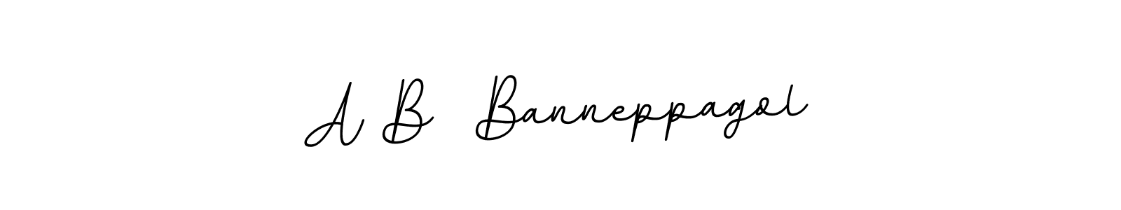 The best way (BallpointsItalic-DORy9) to make a short signature is to pick only two or three words in your name. The name A B  Banneppagol include a total of six letters. For converting this name. A B  Banneppagol signature style 11 images and pictures png