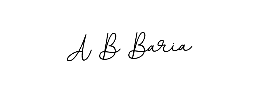 Create a beautiful signature design for name A B Baria. With this signature (BallpointsItalic-DORy9) fonts, you can make a handwritten signature for free. A B Baria signature style 11 images and pictures png