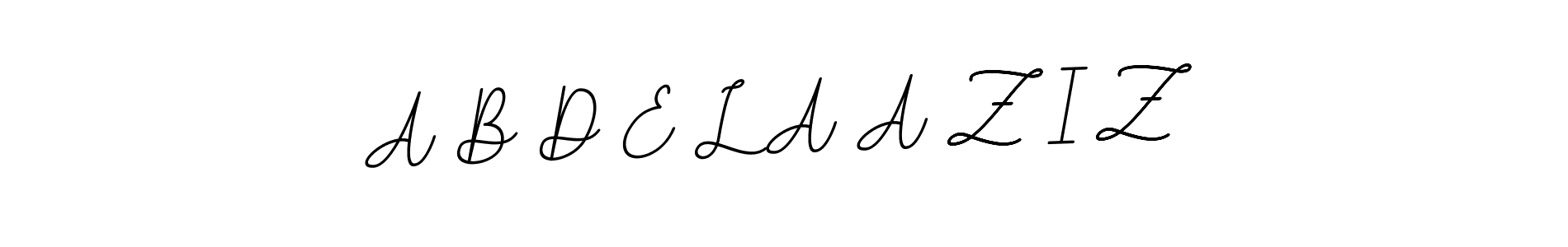 Create a beautiful signature design for name A B D E L A A Z I Z. With this signature (BallpointsItalic-DORy9) fonts, you can make a handwritten signature for free. A B D E L A A Z I Z signature style 11 images and pictures png