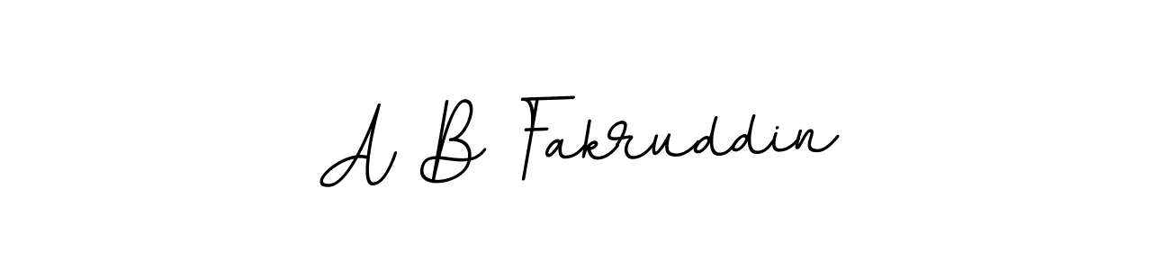 Make a beautiful signature design for name A B Fakruddin. With this signature (BallpointsItalic-DORy9) style, you can create a handwritten signature for free. A B Fakruddin signature style 11 images and pictures png