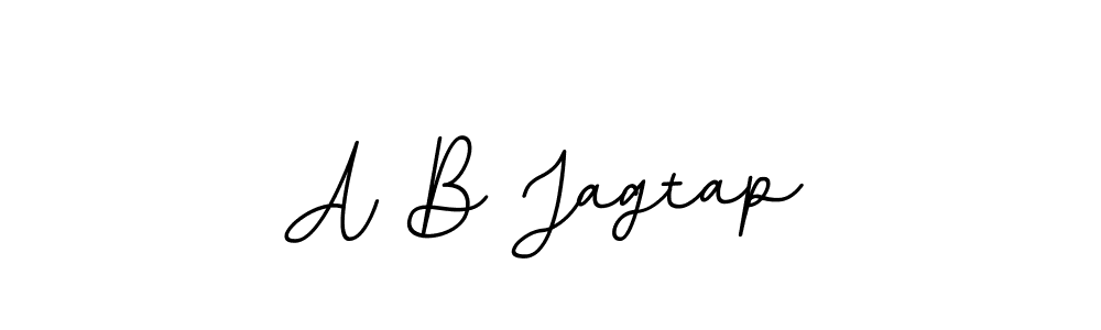 Create a beautiful signature design for name A B Jagtap. With this signature (BallpointsItalic-DORy9) fonts, you can make a handwritten signature for free. A B Jagtap signature style 11 images and pictures png