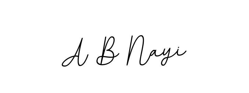 Make a beautiful signature design for name A B Nayi. With this signature (BallpointsItalic-DORy9) style, you can create a handwritten signature for free. A B Nayi signature style 11 images and pictures png