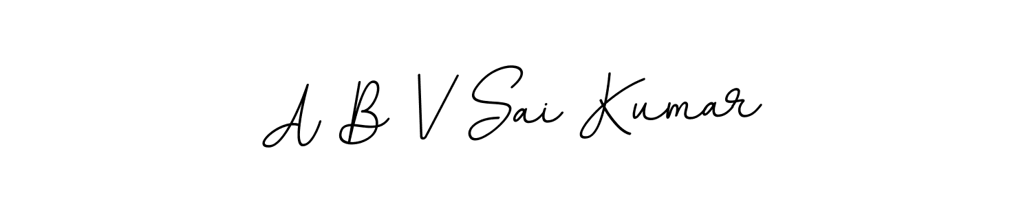 Make a beautiful signature design for name A B V Sai Kumar. With this signature (BallpointsItalic-DORy9) style, you can create a handwritten signature for free. A B V Sai Kumar signature style 11 images and pictures png