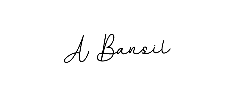 Make a beautiful signature design for name A Bansil. With this signature (BallpointsItalic-DORy9) style, you can create a handwritten signature for free. A Bansil signature style 11 images and pictures png