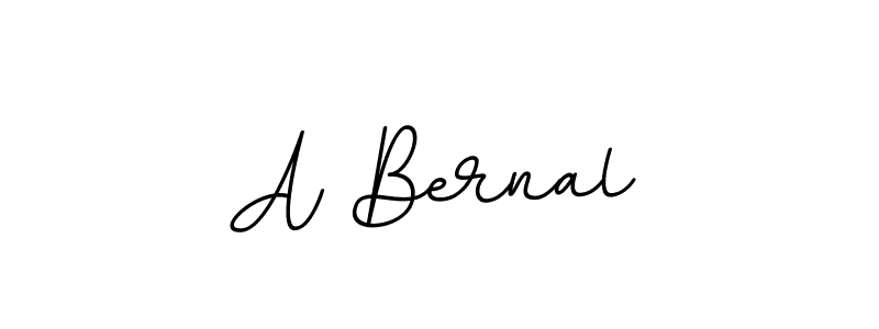 How to make A Bernal name signature. Use BallpointsItalic-DORy9 style for creating short signs online. This is the latest handwritten sign. A Bernal signature style 11 images and pictures png