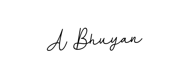 Design your own signature with our free online signature maker. With this signature software, you can create a handwritten (BallpointsItalic-DORy9) signature for name A Bhuyan. A Bhuyan signature style 11 images and pictures png