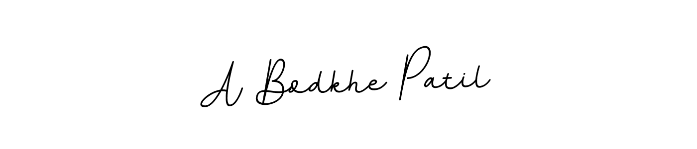 Design your own signature with our free online signature maker. With this signature software, you can create a handwritten (BallpointsItalic-DORy9) signature for name A Bodkhe Patil. A Bodkhe Patil signature style 11 images and pictures png