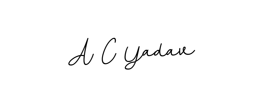 The best way (BallpointsItalic-DORy9) to make a short signature is to pick only two or three words in your name. The name A C Yadav include a total of six letters. For converting this name. A C Yadav signature style 11 images and pictures png