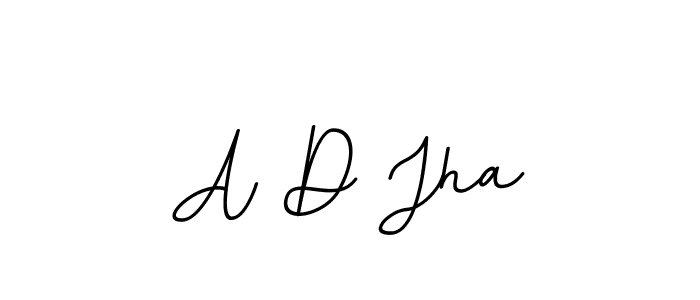 Design your own signature with our free online signature maker. With this signature software, you can create a handwritten (BallpointsItalic-DORy9) signature for name A D Jha. A D Jha signature style 11 images and pictures png