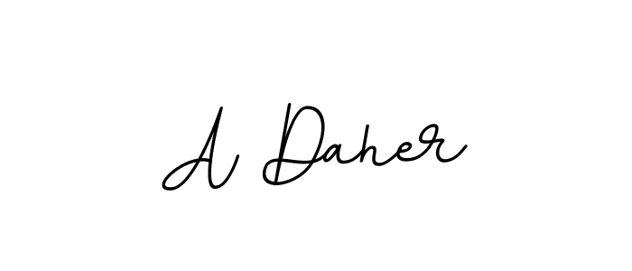 Make a beautiful signature design for name A Daher. With this signature (BallpointsItalic-DORy9) style, you can create a handwritten signature for free. A Daher signature style 11 images and pictures png