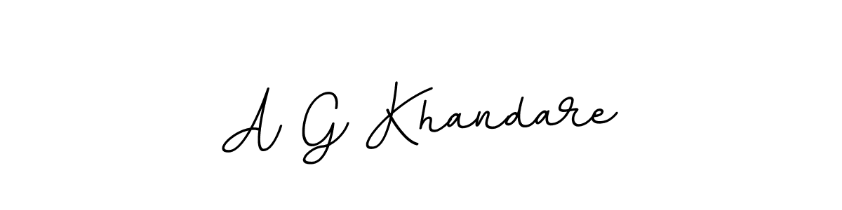 Use a signature maker to create a handwritten signature online. With this signature software, you can design (BallpointsItalic-DORy9) your own signature for name A G Khandare. A G Khandare signature style 11 images and pictures png