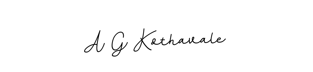 Make a beautiful signature design for name A G Kothavale. With this signature (BallpointsItalic-DORy9) style, you can create a handwritten signature for free. A G Kothavale signature style 11 images and pictures png