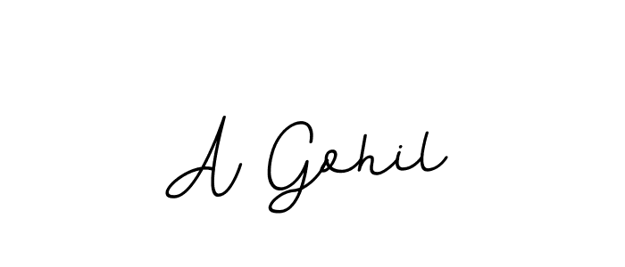 Make a beautiful signature design for name A Gohil. With this signature (BallpointsItalic-DORy9) style, you can create a handwritten signature for free. A Gohil signature style 11 images and pictures png