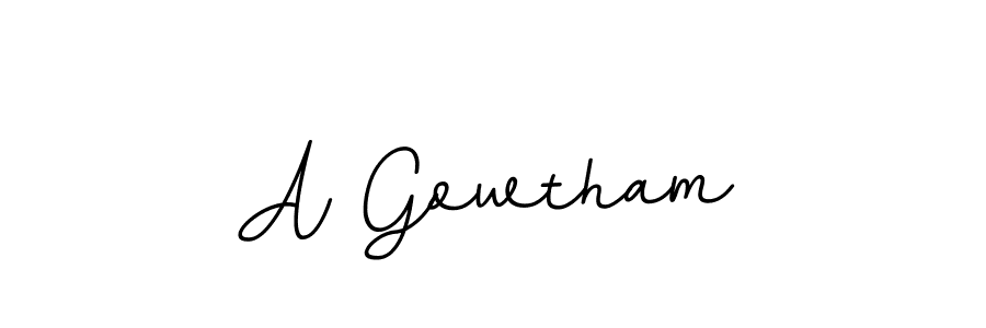 Make a beautiful signature design for name A Gowtham. With this signature (BallpointsItalic-DORy9) style, you can create a handwritten signature for free. A Gowtham signature style 11 images and pictures png