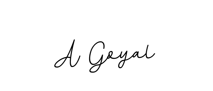 Create a beautiful signature design for name A Goyal. With this signature (BallpointsItalic-DORy9) fonts, you can make a handwritten signature for free. A Goyal signature style 11 images and pictures png