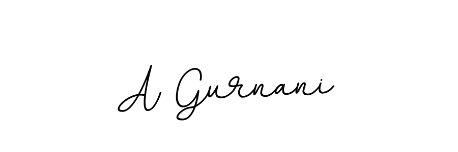 Make a beautiful signature design for name A Gurnani. With this signature (BallpointsItalic-DORy9) style, you can create a handwritten signature for free. A Gurnani signature style 11 images and pictures png