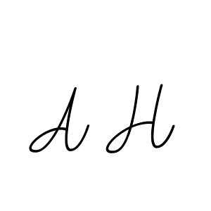 How to make A H name signature. Use BallpointsItalic-DORy9 style for creating short signs online. This is the latest handwritten sign. A H signature style 11 images and pictures png