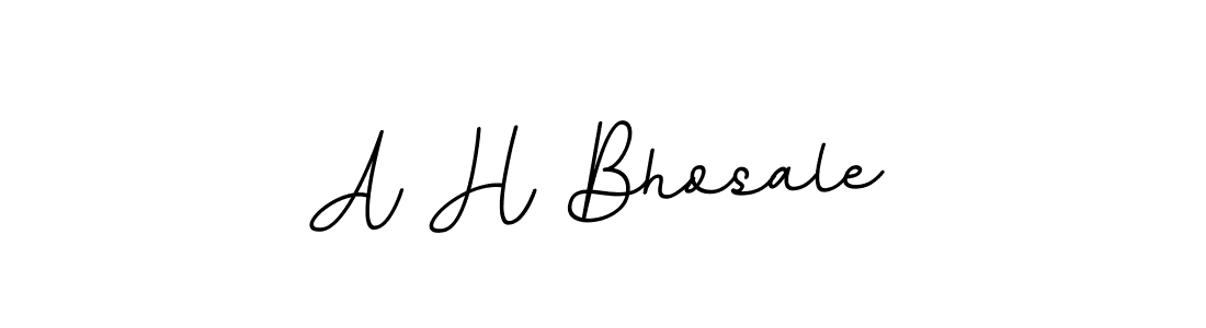 Design your own signature with our free online signature maker. With this signature software, you can create a handwritten (BallpointsItalic-DORy9) signature for name A H Bhosale. A H Bhosale signature style 11 images and pictures png