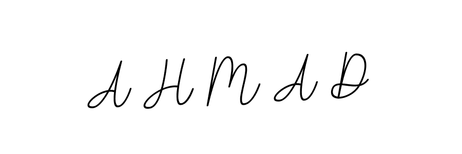 Make a beautiful signature design for name A H M A D. With this signature (BallpointsItalic-DORy9) style, you can create a handwritten signature for free. A H M A D signature style 11 images and pictures png