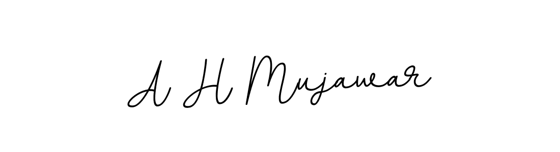 Use a signature maker to create a handwritten signature online. With this signature software, you can design (BallpointsItalic-DORy9) your own signature for name A H Mujawar. A H Mujawar signature style 11 images and pictures png