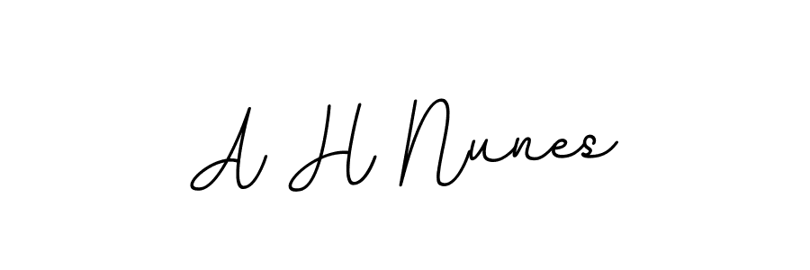 Use a signature maker to create a handwritten signature online. With this signature software, you can design (BallpointsItalic-DORy9) your own signature for name A H Nunes. A H Nunes signature style 11 images and pictures png