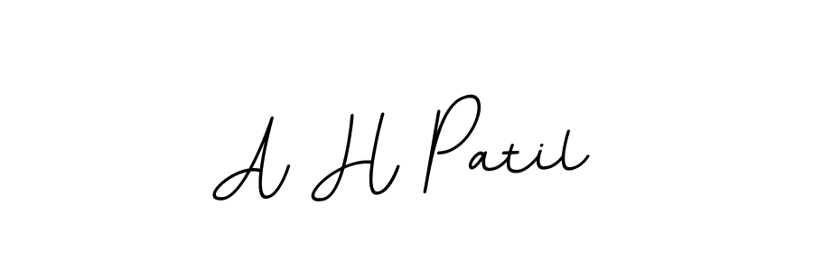 The best way (BallpointsItalic-DORy9) to make a short signature is to pick only two or three words in your name. The name A H Patil include a total of six letters. For converting this name. A H Patil signature style 11 images and pictures png