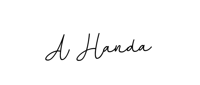 A Handa stylish signature style. Best Handwritten Sign (BallpointsItalic-DORy9) for my name. Handwritten Signature Collection Ideas for my name A Handa. A Handa signature style 11 images and pictures png