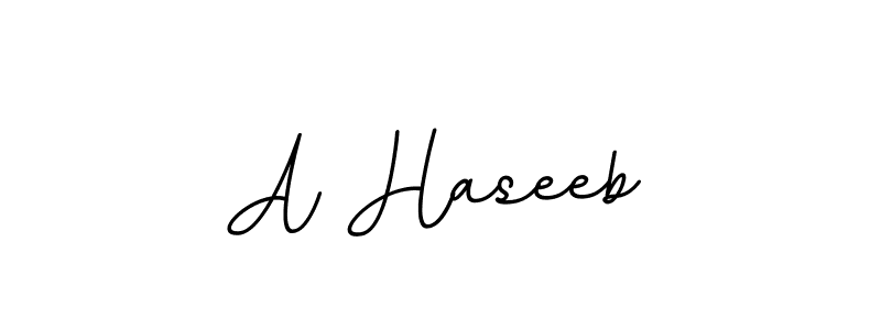 Use a signature maker to create a handwritten signature online. With this signature software, you can design (BallpointsItalic-DORy9) your own signature for name A Haseeb. A Haseeb signature style 11 images and pictures png