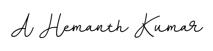 A dynamic signature style for A Hemanth Kumar using BallpointsItalic-DORy9 script. Designed to look authentic, handwritten, and professional. A Hemanth Kumar signature style 11 images and pictures png
