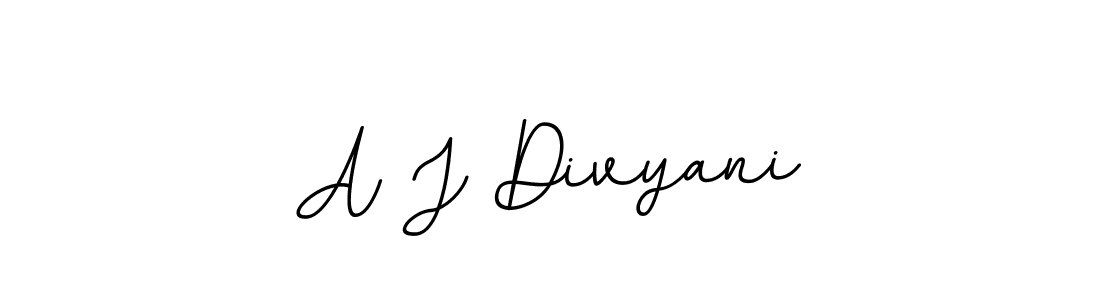 Create a beautiful signature design for name A J Divyani. With this signature (BallpointsItalic-DORy9) fonts, you can make a handwritten signature for free. A J Divyani signature style 11 images and pictures png