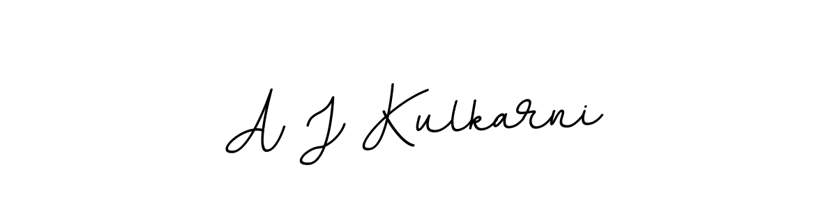 The best way (BallpointsItalic-DORy9) to make a short signature is to pick only two or three words in your name. The name A J Kulkarni include a total of six letters. For converting this name. A J Kulkarni signature style 11 images and pictures png