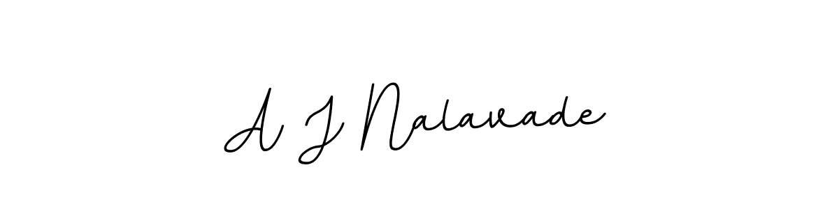 You should practise on your own different ways (BallpointsItalic-DORy9) to write your name (A J Nalavade) in signature. don't let someone else do it for you. A J Nalavade signature style 11 images and pictures png