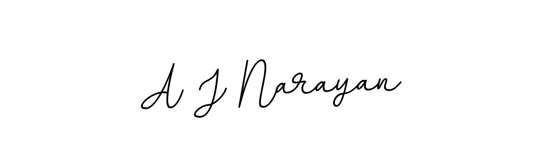 You should practise on your own different ways (BallpointsItalic-DORy9) to write your name (A J Narayan) in signature. don't let someone else do it for you. A J Narayan signature style 11 images and pictures png