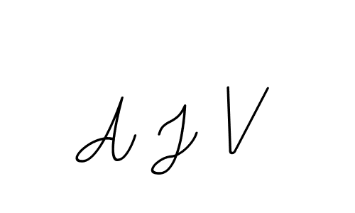 Design your own signature with our free online signature maker. With this signature software, you can create a handwritten (BallpointsItalic-DORy9) signature for name A J V. A J V signature style 11 images and pictures png