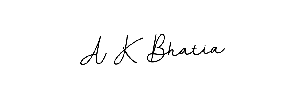 Create a beautiful signature design for name A K Bhatia. With this signature (BallpointsItalic-DORy9) fonts, you can make a handwritten signature for free. A K Bhatia signature style 11 images and pictures png