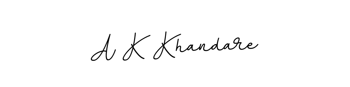 Make a beautiful signature design for name A K Khandare. With this signature (BallpointsItalic-DORy9) style, you can create a handwritten signature for free. A K Khandare signature style 11 images and pictures png