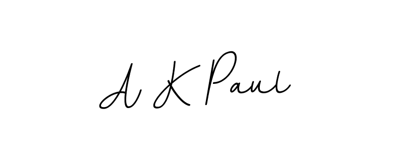 Design your own signature with our free online signature maker. With this signature software, you can create a handwritten (BallpointsItalic-DORy9) signature for name A K Paul. A K Paul signature style 11 images and pictures png