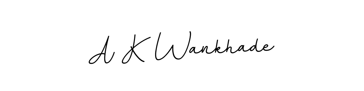A K Wankhade stylish signature style. Best Handwritten Sign (BallpointsItalic-DORy9) for my name. Handwritten Signature Collection Ideas for my name A K Wankhade. A K Wankhade signature style 11 images and pictures png
