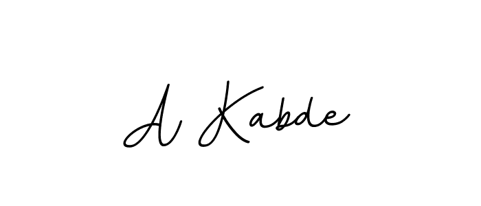 Use a signature maker to create a handwritten signature online. With this signature software, you can design (BallpointsItalic-DORy9) your own signature for name A Kabde. A Kabde signature style 11 images and pictures png