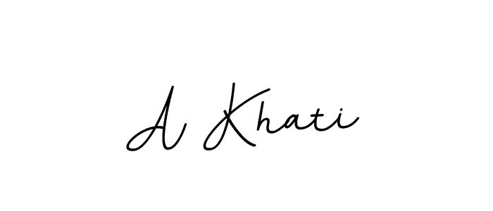 You should practise on your own different ways (BallpointsItalic-DORy9) to write your name (A Khati) in signature. don't let someone else do it for you. A Khati signature style 11 images and pictures png