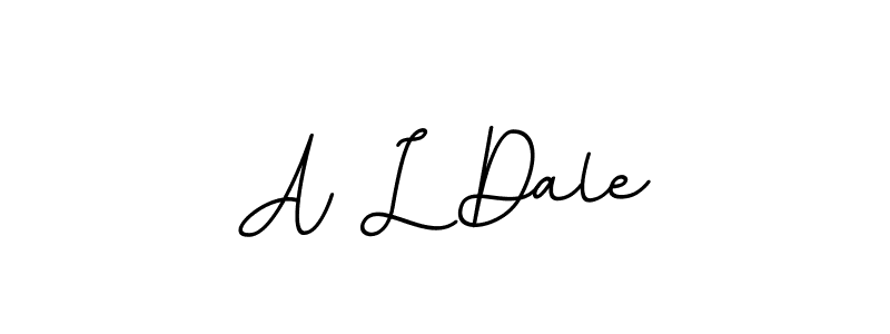 The best way (BallpointsItalic-DORy9) to make a short signature is to pick only two or three words in your name. The name A L Dale include a total of six letters. For converting this name. A L Dale signature style 11 images and pictures png