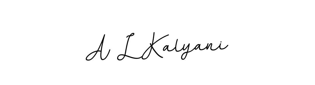 Make a beautiful signature design for name A L Kalyani. With this signature (BallpointsItalic-DORy9) style, you can create a handwritten signature for free. A L Kalyani signature style 11 images and pictures png