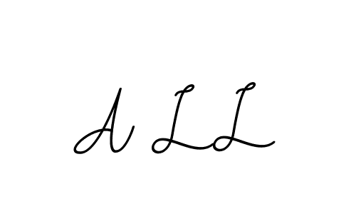 How to make A L L name signature. Use BallpointsItalic-DORy9 style for creating short signs online. This is the latest handwritten sign. A L L signature style 11 images and pictures png