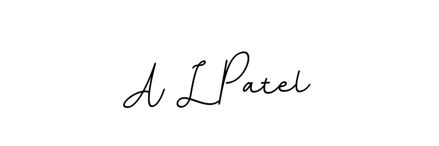 Make a beautiful signature design for name A L Patel. With this signature (BallpointsItalic-DORy9) style, you can create a handwritten signature for free. A L Patel signature style 11 images and pictures png