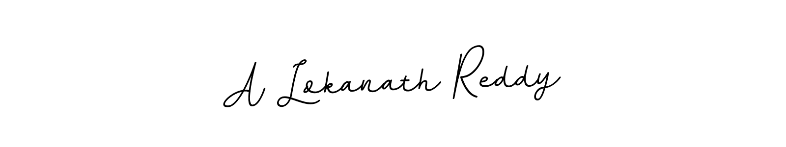 The best way (BallpointsItalic-DORy9) to make a short signature is to pick only two or three words in your name. The name A Lokanath Reddy include a total of six letters. For converting this name. A Lokanath Reddy signature style 11 images and pictures png