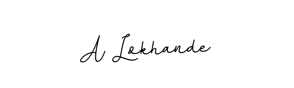 Make a beautiful signature design for name A Lokhande. With this signature (BallpointsItalic-DORy9) style, you can create a handwritten signature for free. A Lokhande signature style 11 images and pictures png